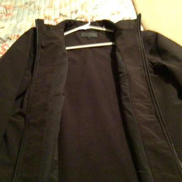 Mens Guess Black Jacket XL Fleece lining - Picture 3 of 8